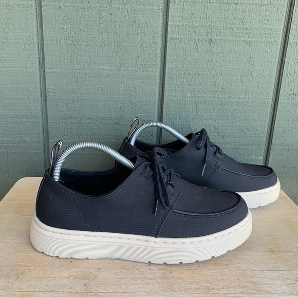 Dr. Martens Walden Black Canvas Lace-Up Casual Oxford Shoes Women’s Size 8 - Picture 3 of 12
